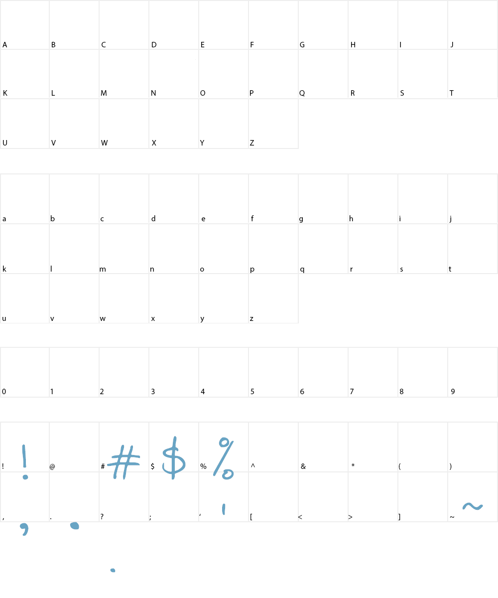 Swanky and Moo Moo Font Character